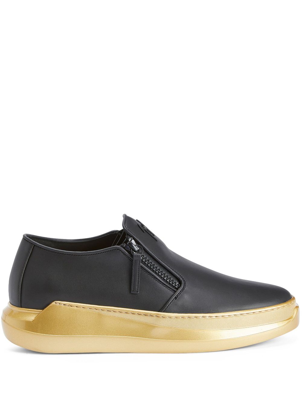 Conley zip-up leather loafers