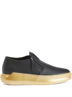 Giuseppe Zanotti Cooper ダブルジップ スニーカー | ブラック