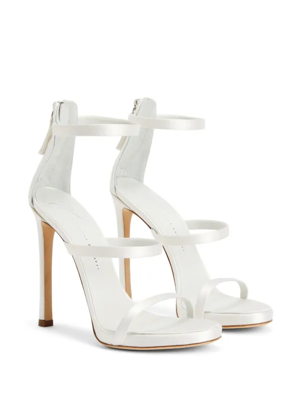 サンダル・ミュール GIUSEPPE ZANOTTI Women Sandals E300053003 WHITE Giuseppe Zanotti Harmony 120mm Leather Sandals | White