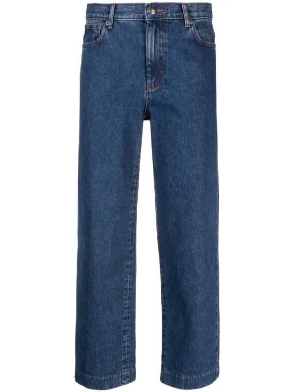クロップドストレートレッグデニムジーンズ A.P.C. クロップド ストレートジーンズ | ブルー | FARFETCH JP