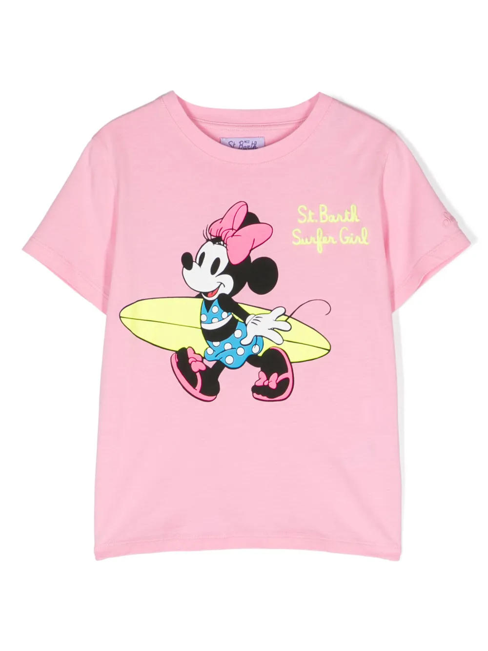 Mc2 Saint Barth Kids' Disney-print Cotton T-shirt In Pink