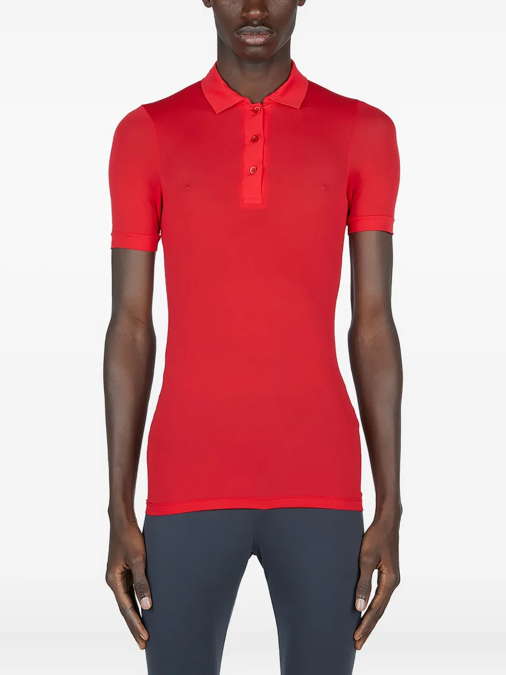 Raf Simons buttoned polo shirt - レッド Raf Simons buttoned polo shirt - レッド