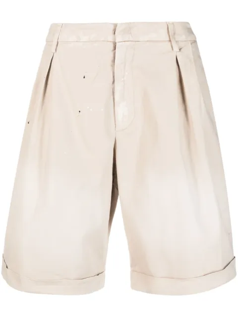 DONDUP box-pleat cotton chino shorts 