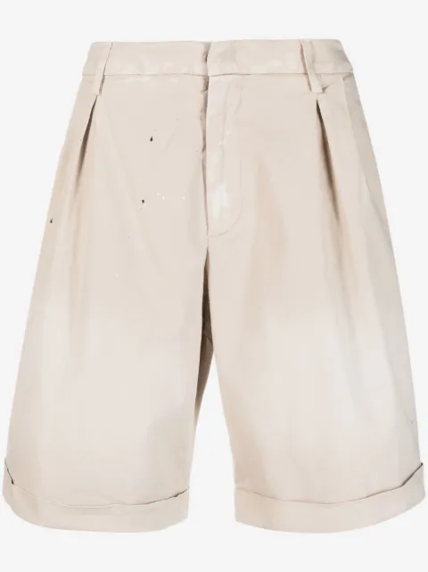 DONDUP box-pleat cotton chino shorts 