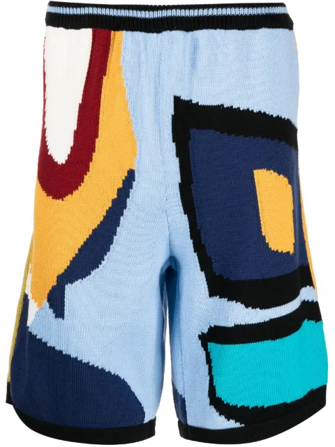 Bethany Williams abstract-print knitted shorts