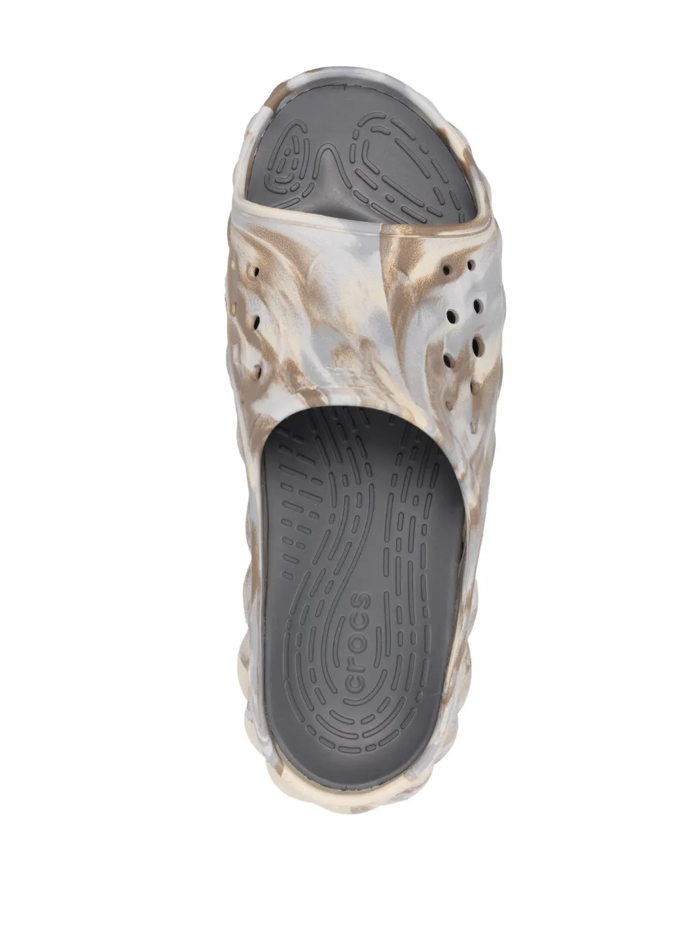 Crocs marble-effect perforated-design Grey
