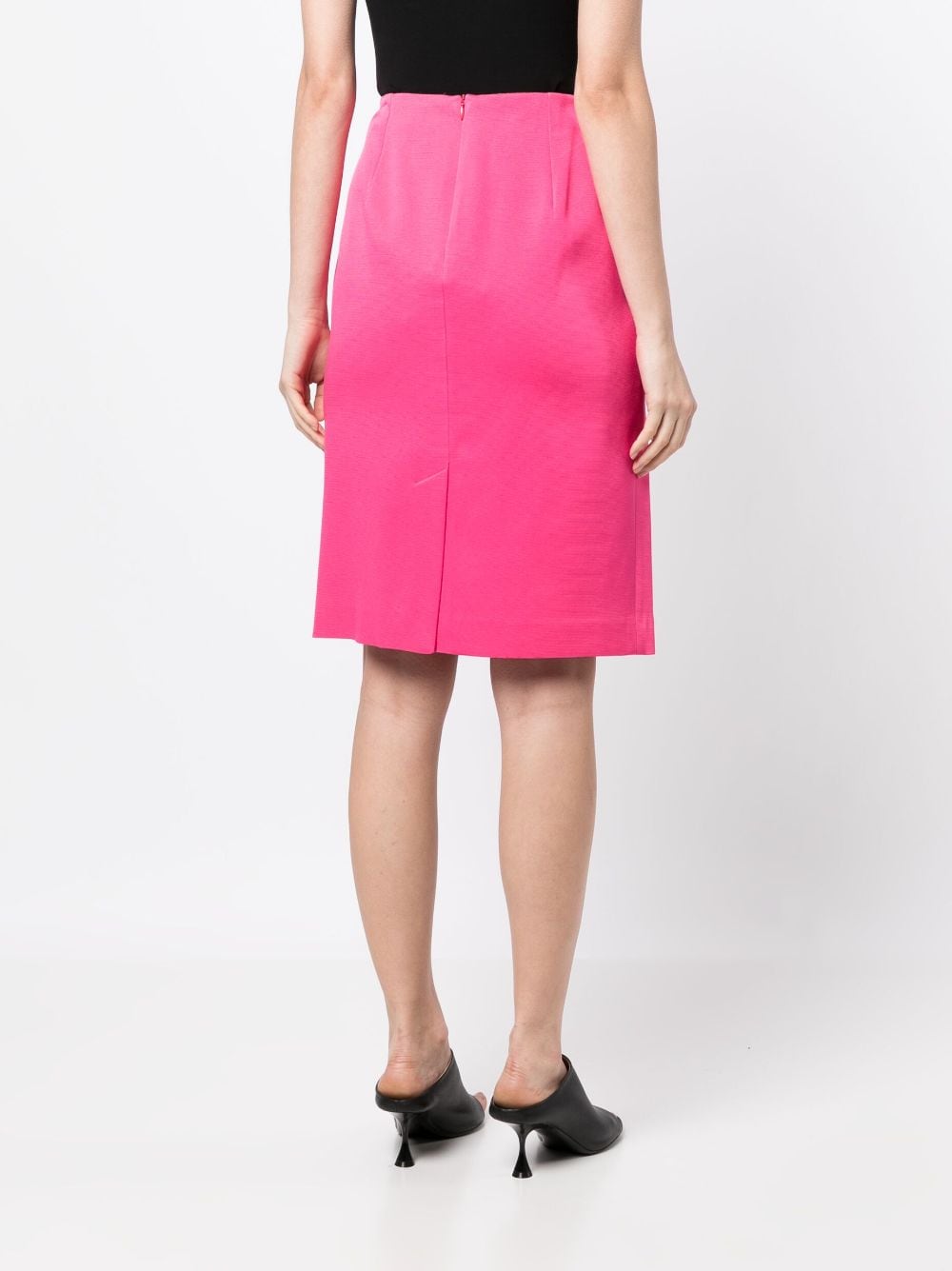 Shop Paule Ka High-waisted Pencil Skirt In Pink