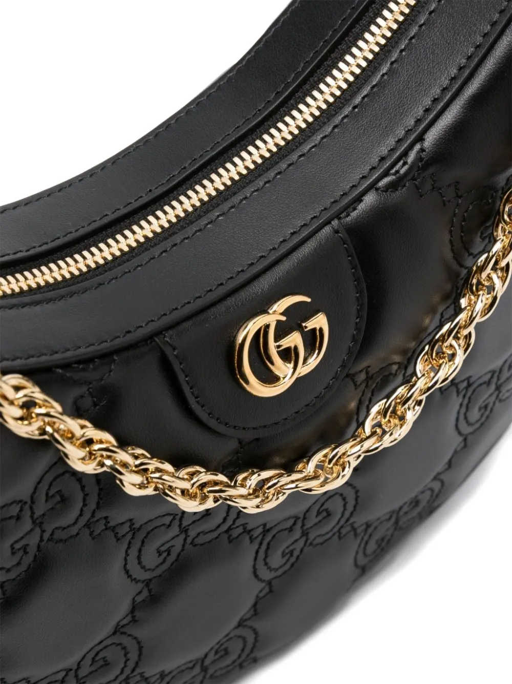 Gucci Small GG Matelasse Shoulder Bag | Black | FARFETCH
