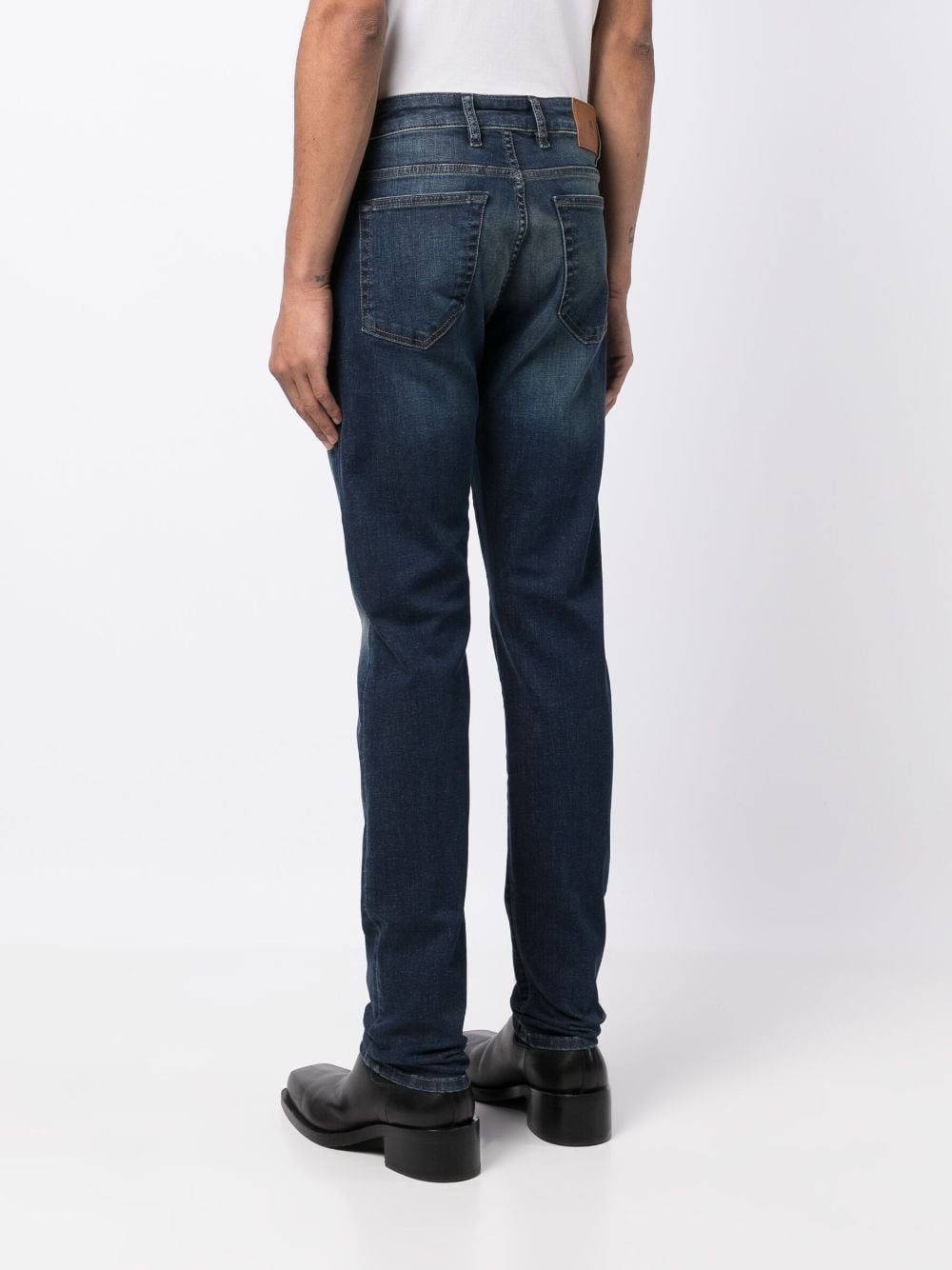 Shop Pt Torino Low-rise Slim-fit Jeans In Blue