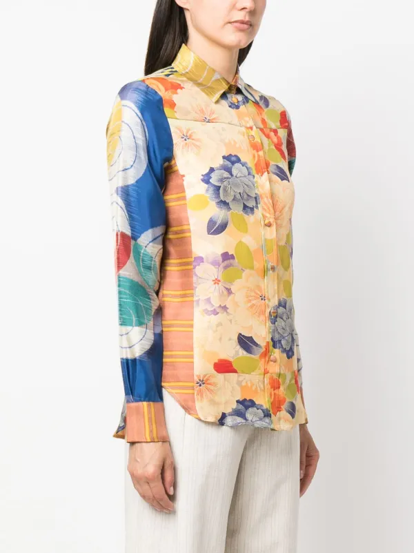 Pierre-Louis Mascia フローラル シルクシャツ | オレンジ | FARFETCH JP