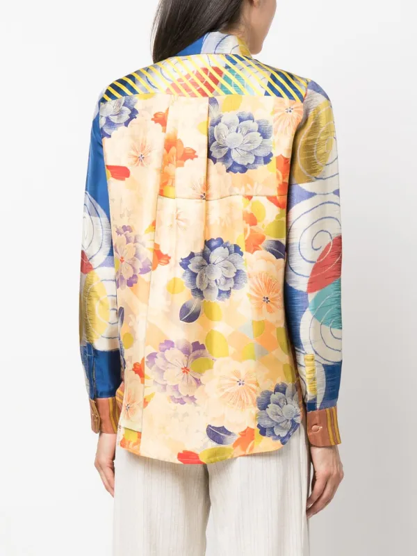 Pierre-Louis Mascia フローラル シルクシャツ | オレンジ | FARFETCH JP