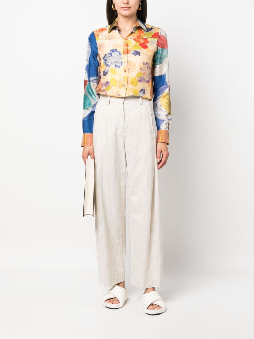 Image 2 of Pierre-Louis Mascia floral-print silk shirt