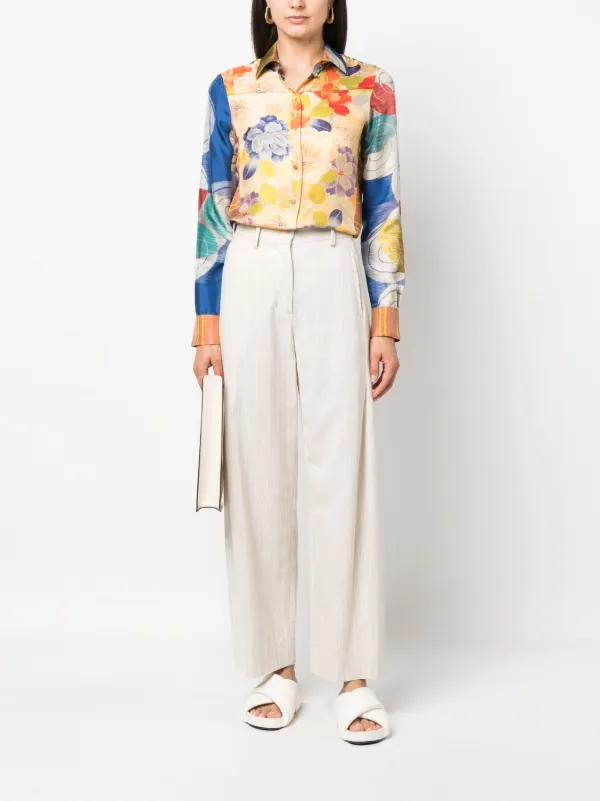 Pierre-Louis Mascia フローラル シルクシャツ | オレンジ | FARFETCH JP