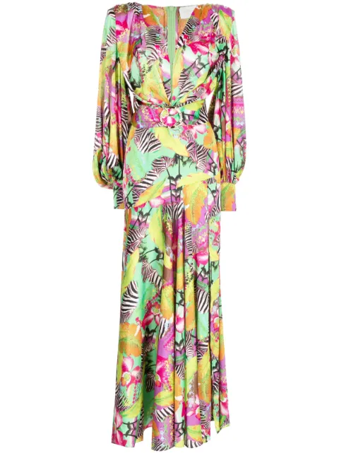 Bronx and Banco abstract-print long dress