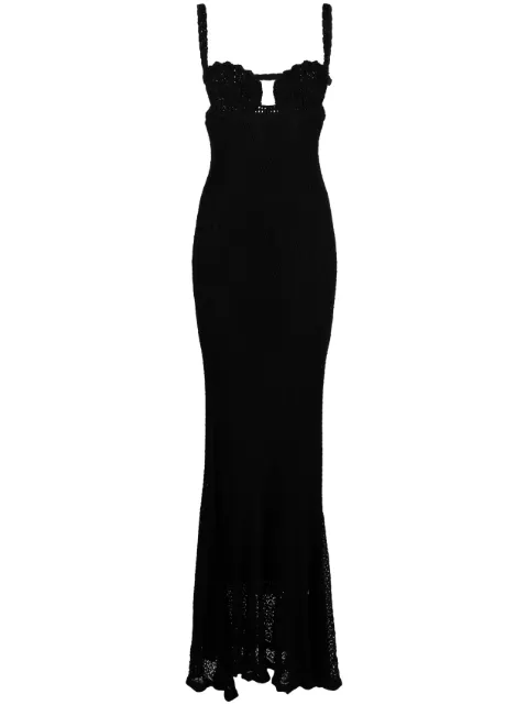 Blumarine crochet-knit gown dress