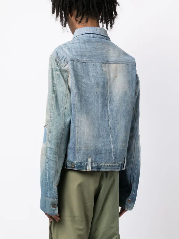 Greg Lauren ダメージ デニムジャケット | ブルー | FARFETCH JP