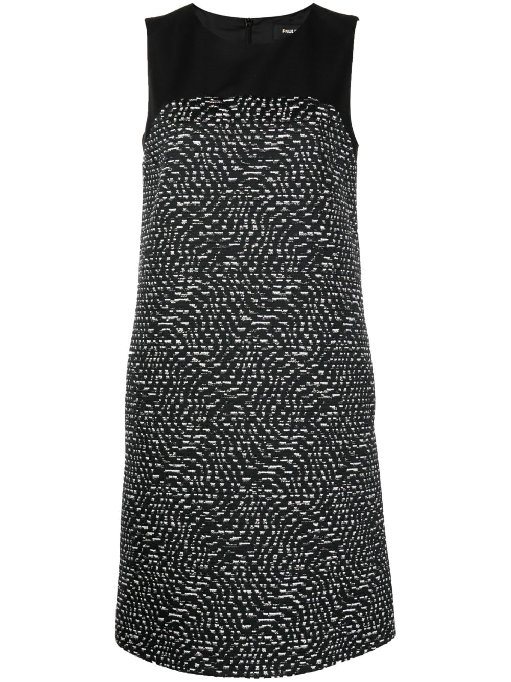 Paule Ka Panelled-design Tweed Dress In Black