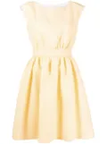 Paule Ka boat-neck flared dress - Yellow