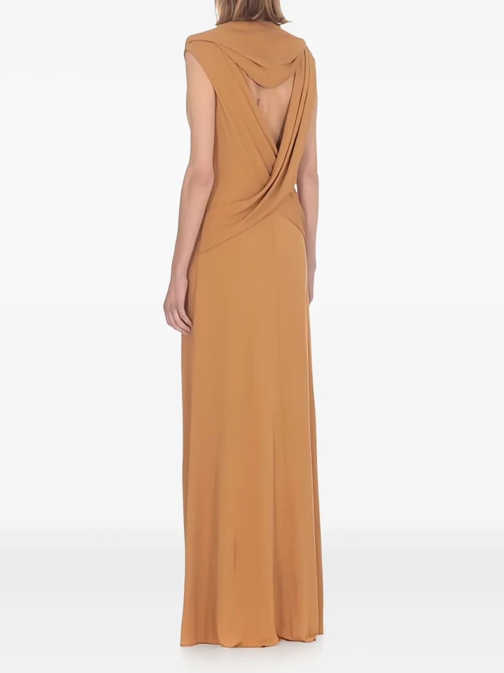 Alberta Ferretti Maxi-jurk met gedrapeerd detail Bruin