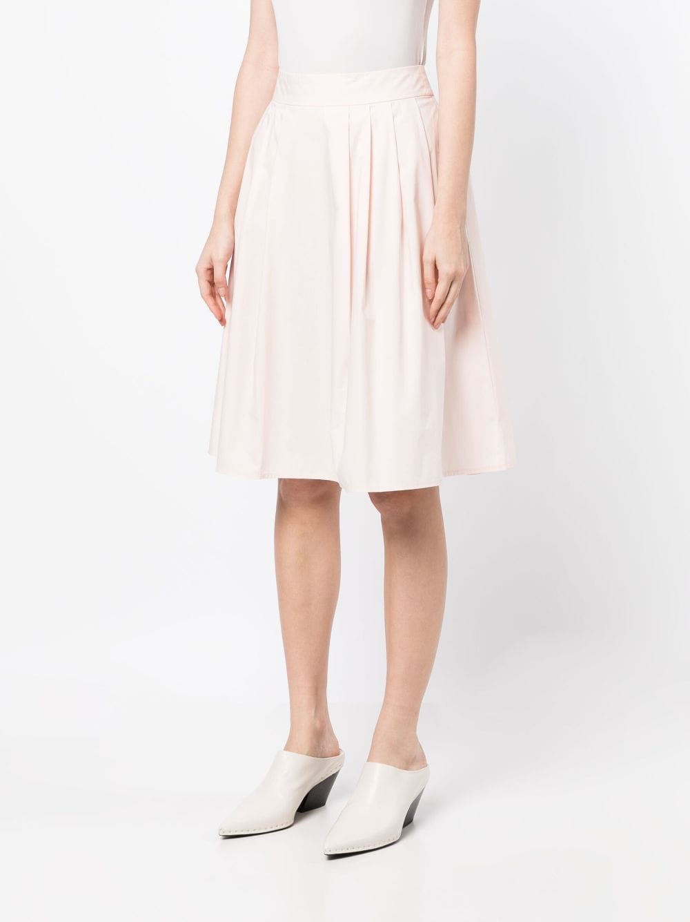 Shop Paule Ka Poplin-textured A-line Skirt In Pink