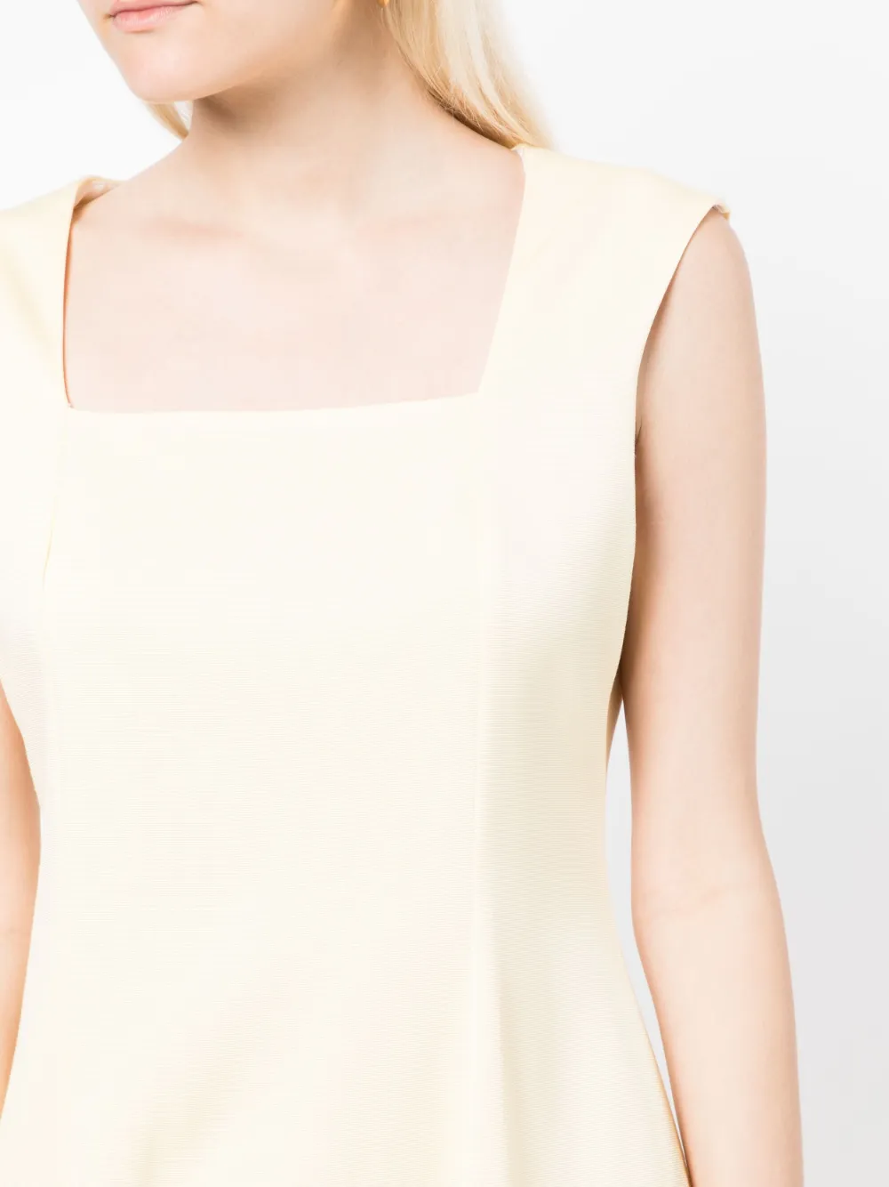 Paule Ka squareneck Sleeveless Dress Farfetch