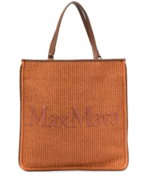 Max Mara Easybag raffia tote bag
