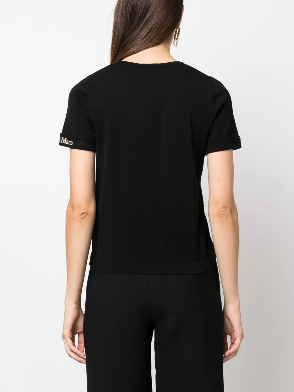 Max Mara Gebreide top Zwart