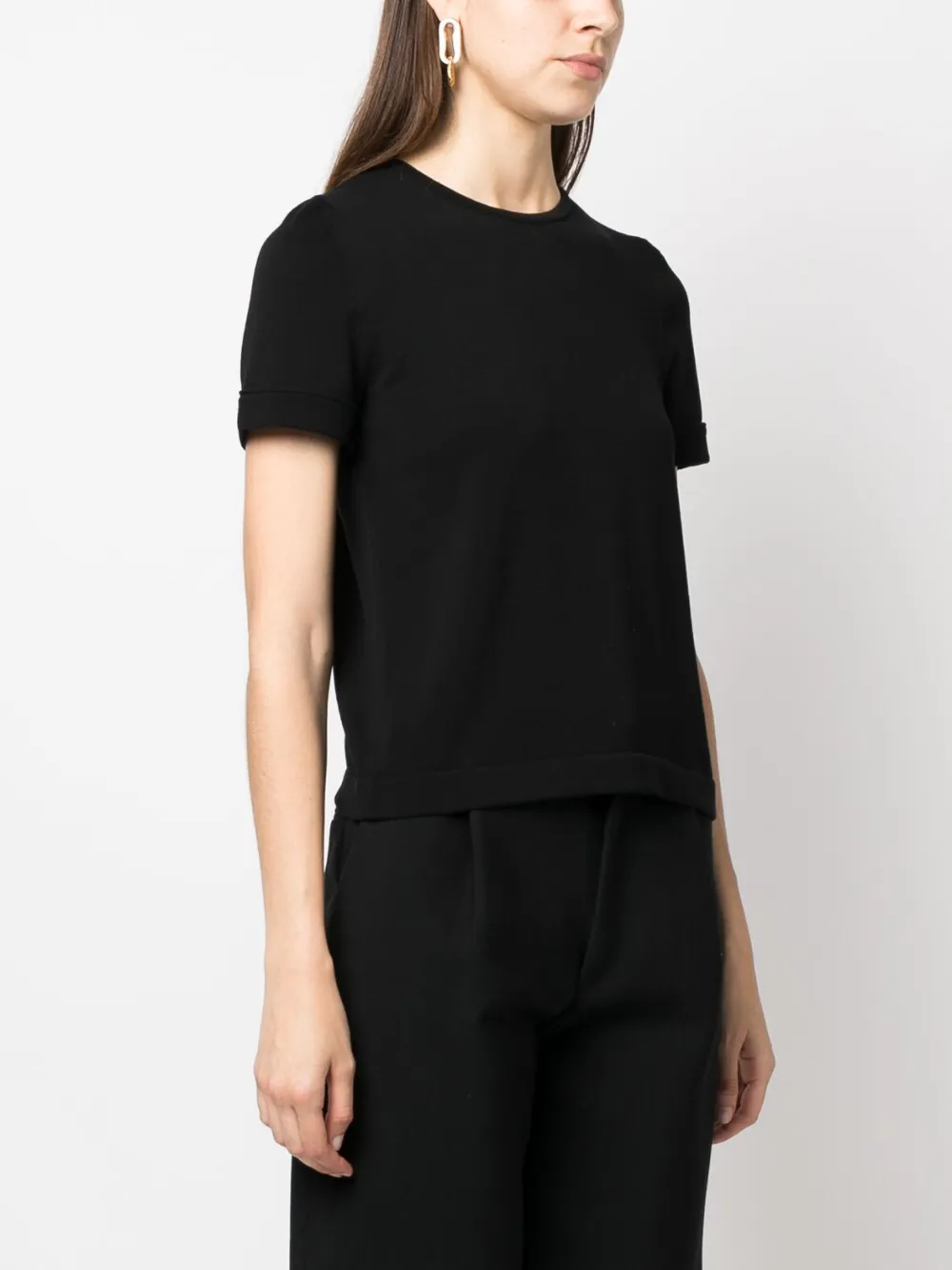 Max Mara Gebreide top Zwart