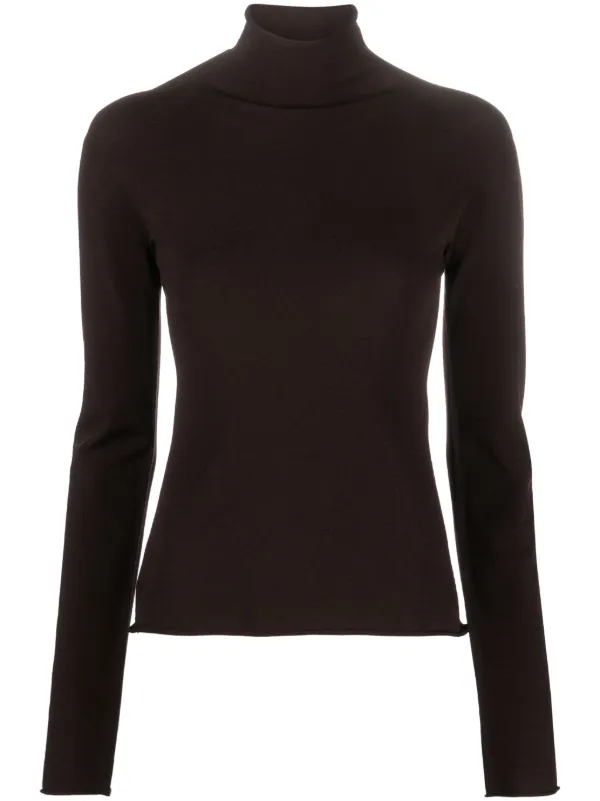 Girls black roll neck jumper best sale