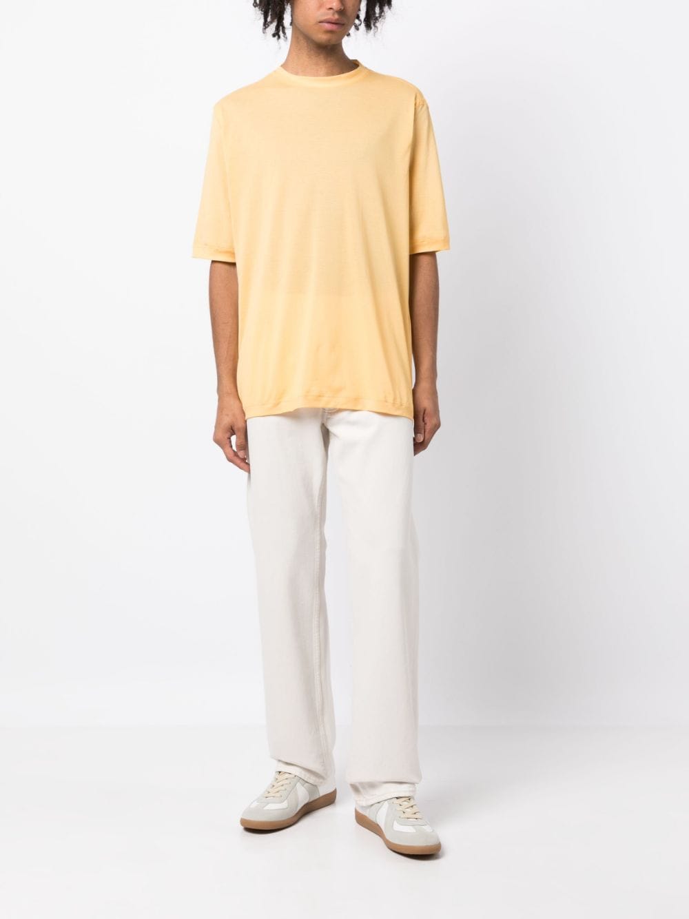 Kiton Oversized T-shirt - Geel