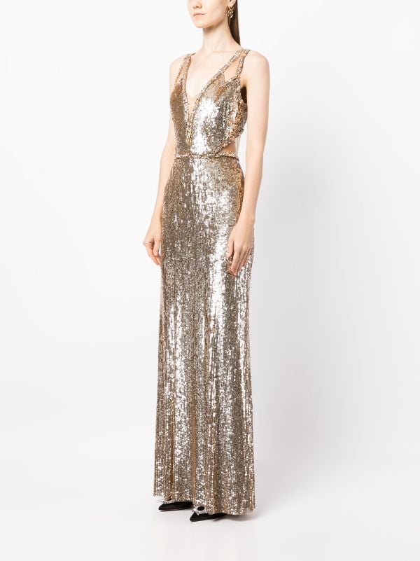 Jenny Packham Carole Sequin Gown Farfetch