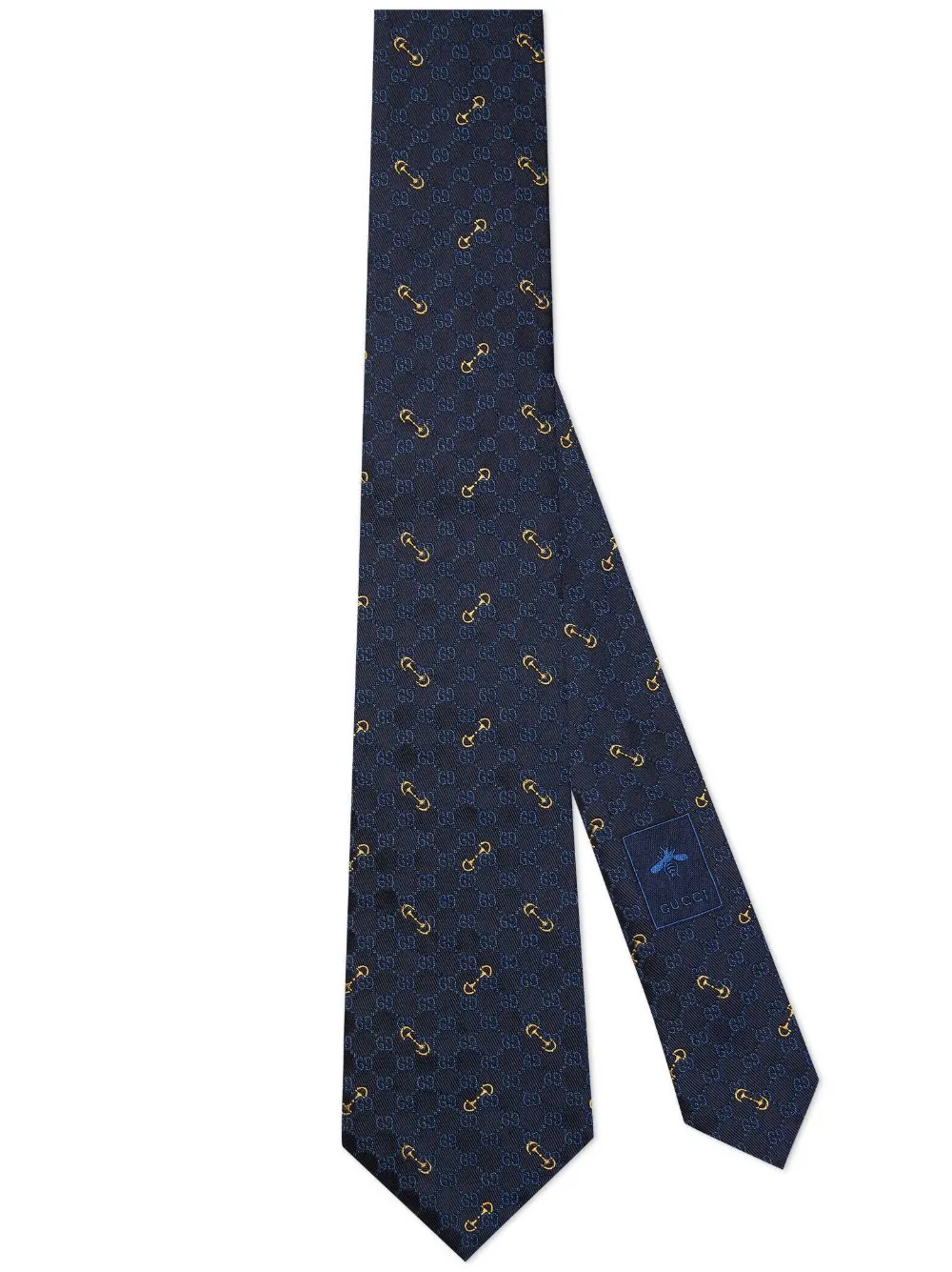 GUCCI MONOGRAM-PATTERN SILK TIE