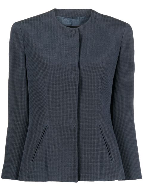 Giorgio Armani 2000s collarless fitted jacket Women