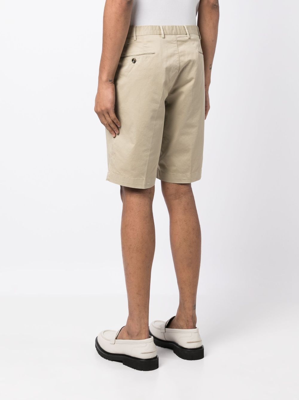Shop Pt Torino Pressed-crease Bermuda Shorts In Brown
