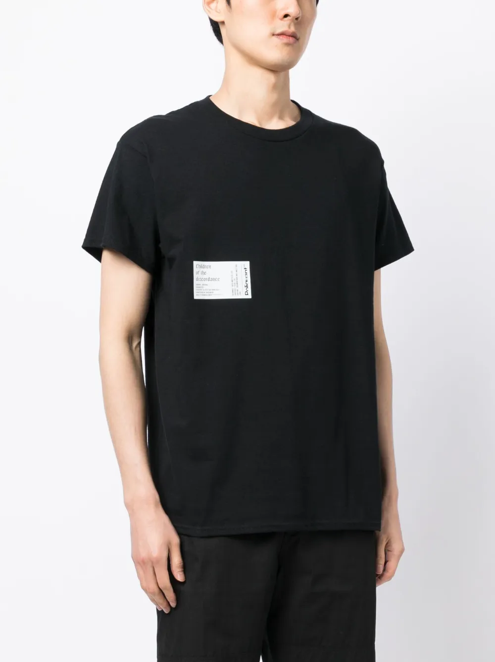 Shop Children Of The Discordance Logo-print Cotton T-shirt In Black