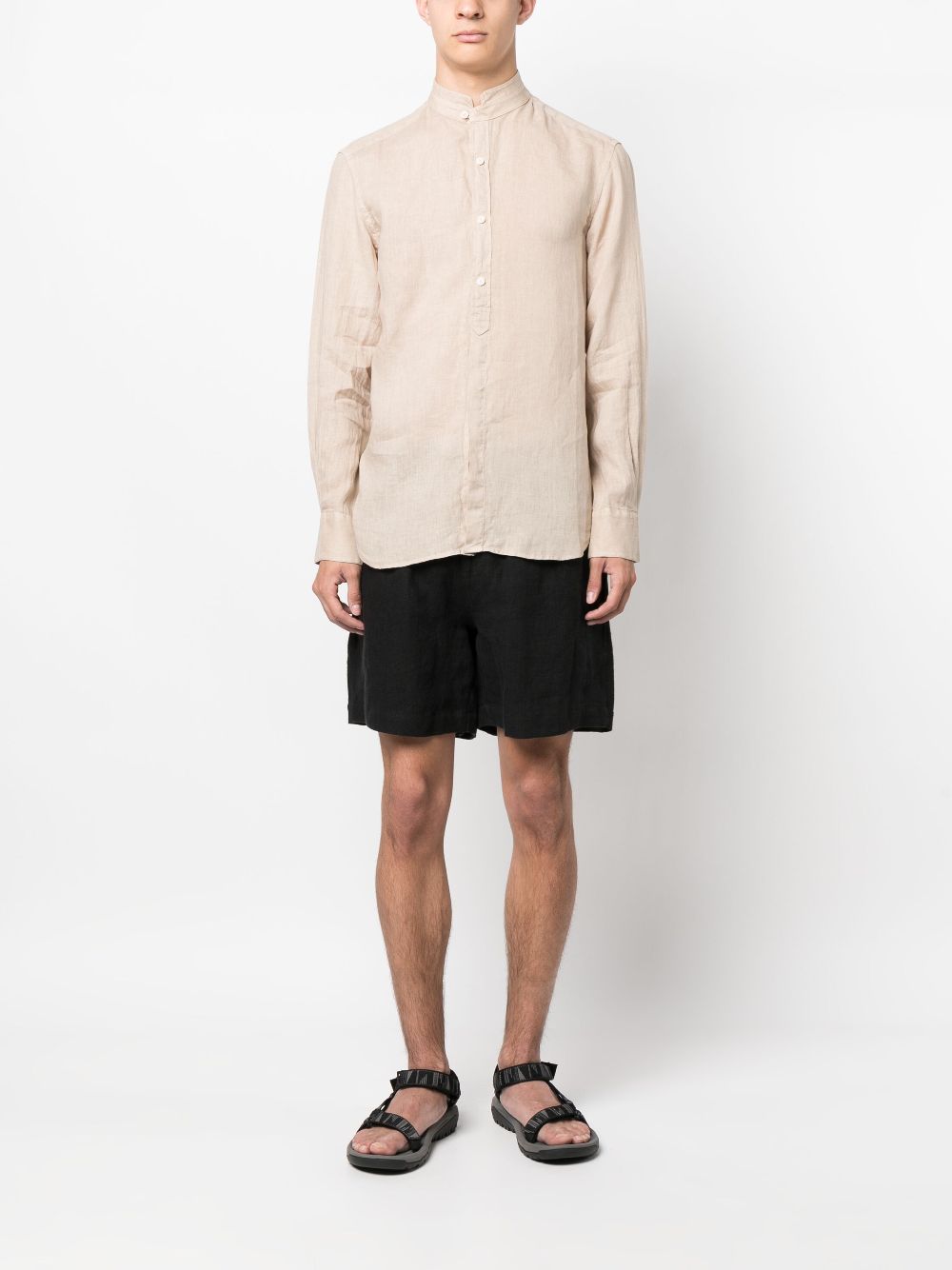 MC2 Saint Barth long-sleeve linen shirt - Beige