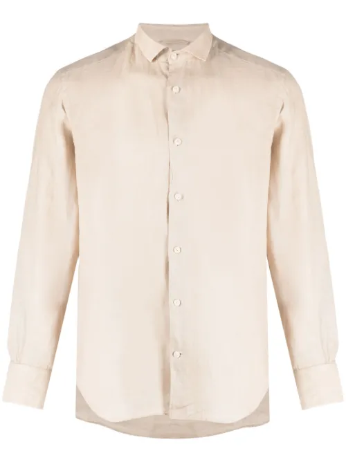 Chemise en lin à manches longues - MC2 Saint Barth - Modalova