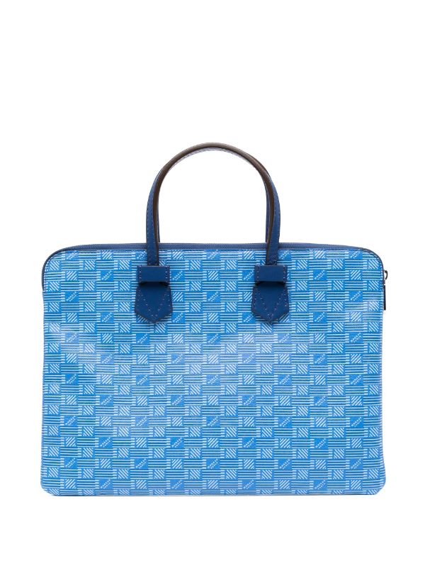 Moreau monogram-pattern Laptop Bag - Blue