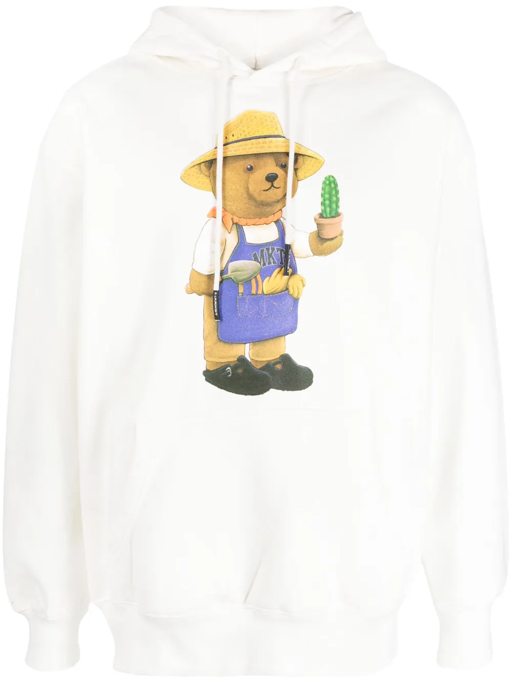 Market Botanical Bear Graphic Hoodie In Cloud