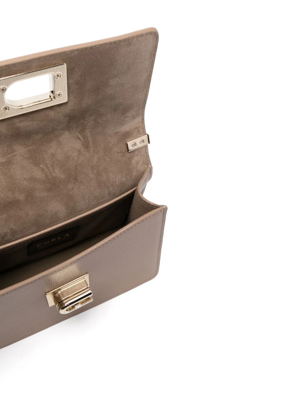 Furla Mini 1927 Leather Crossbody Bag In Neutrals