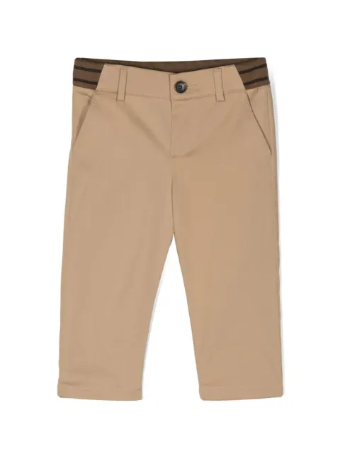 Fendi Kids FF-logo print cotton trousers 