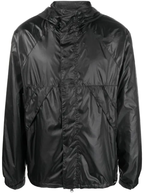 drawstring-hood windbreaker jacket