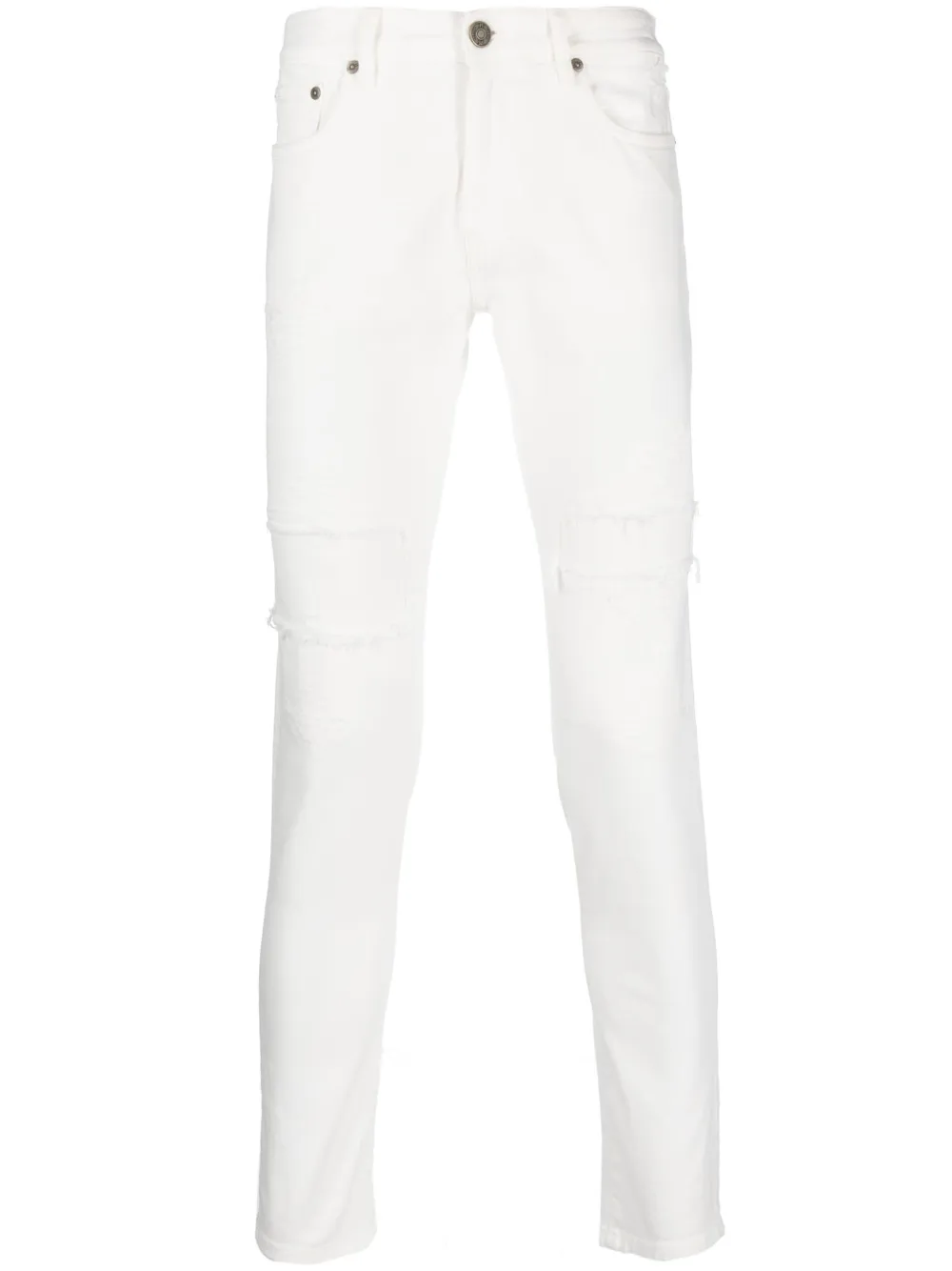 Pt Torino Low-rise Skinny-cut Jeans In Weiss