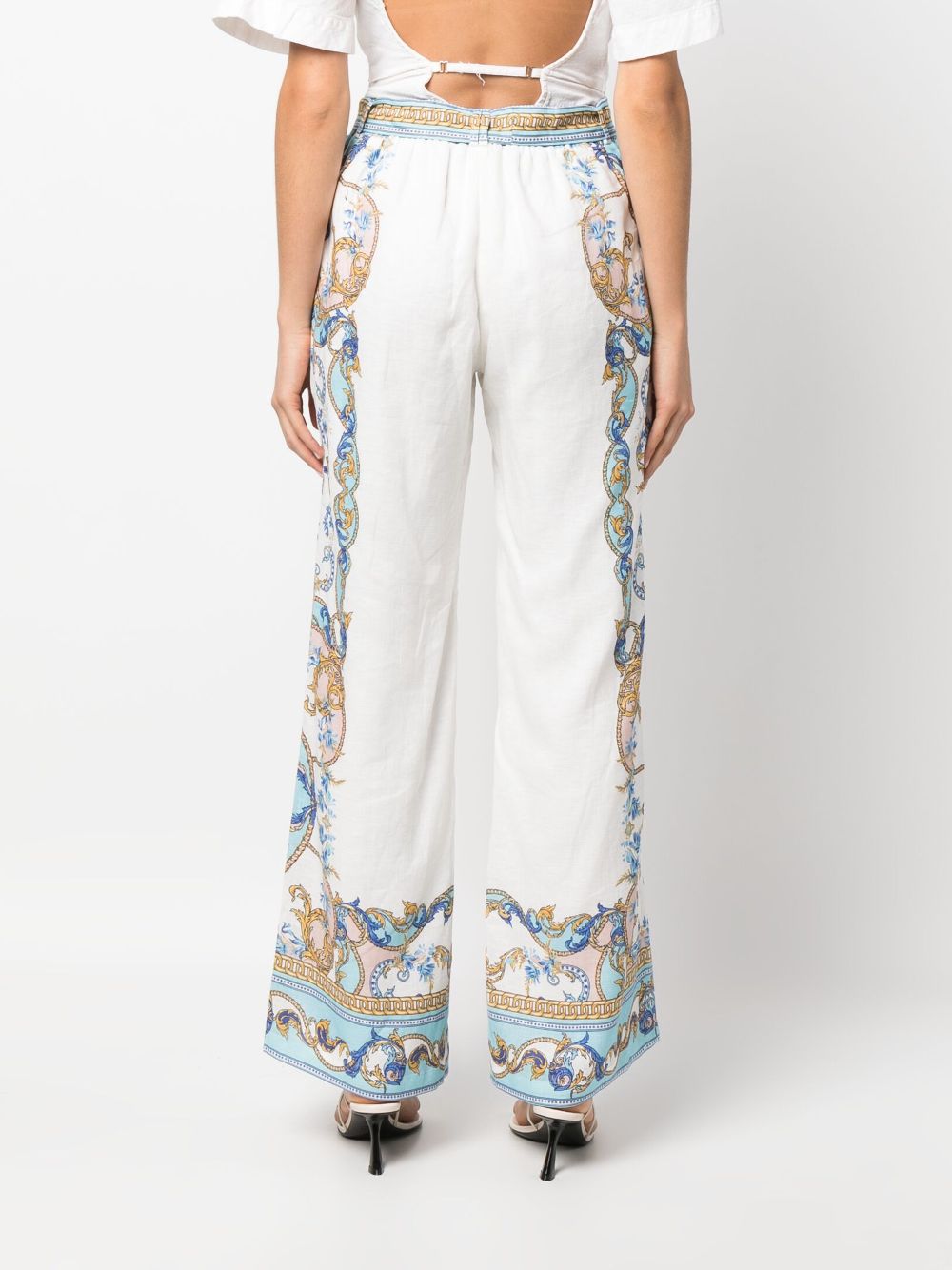 m and s white linen trousers