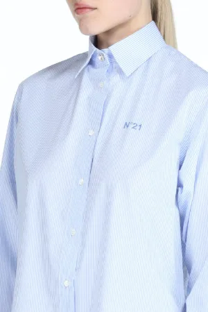 Logo-Embroidered Striped Shirt