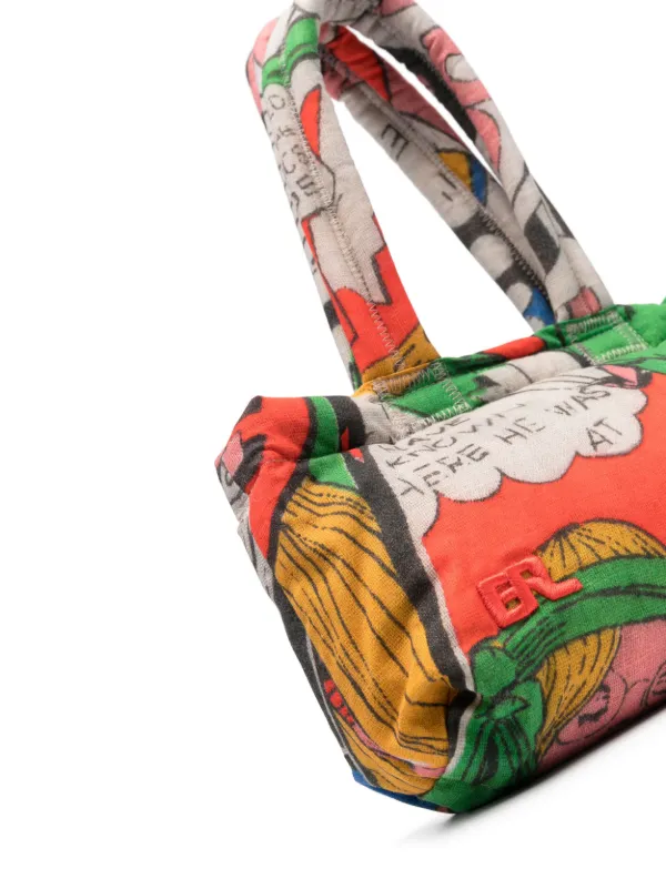 バッグ Erl bag ERL Comic Book Cotton Tote Bag | Orange | FARFETCH