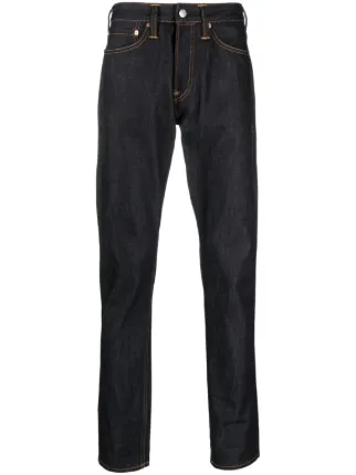 EVISUジーンズ EVISU テーパードジーンズ | ブラック | FARFETCH JP