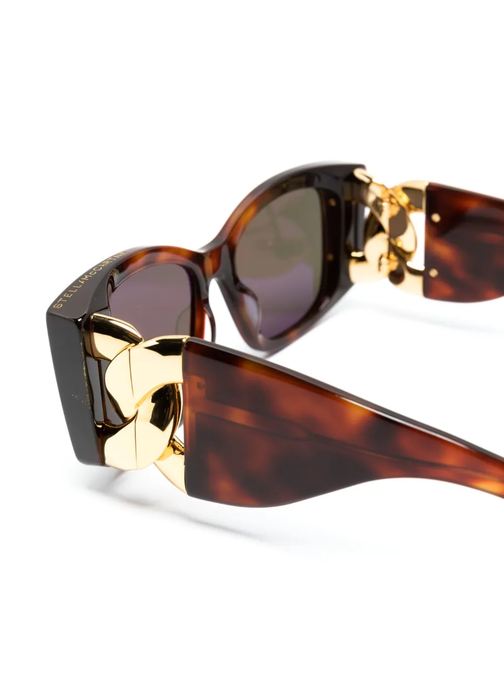 Stella Mccartney Falabella Tortoiseshell-effect Sunglasses In Brown