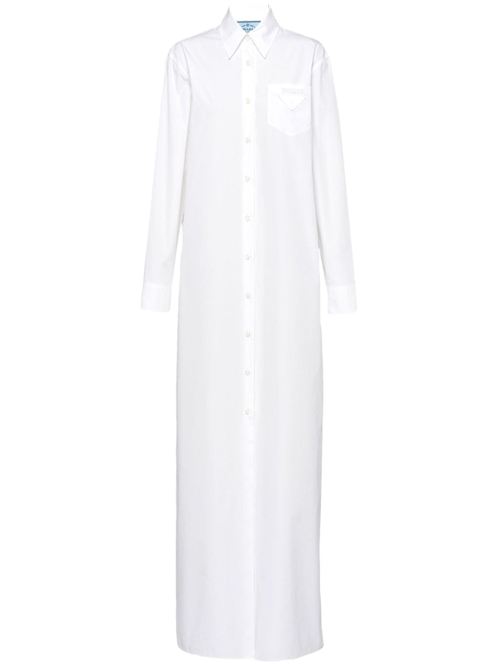 Shop Prada Shirt Maxi Dress In White