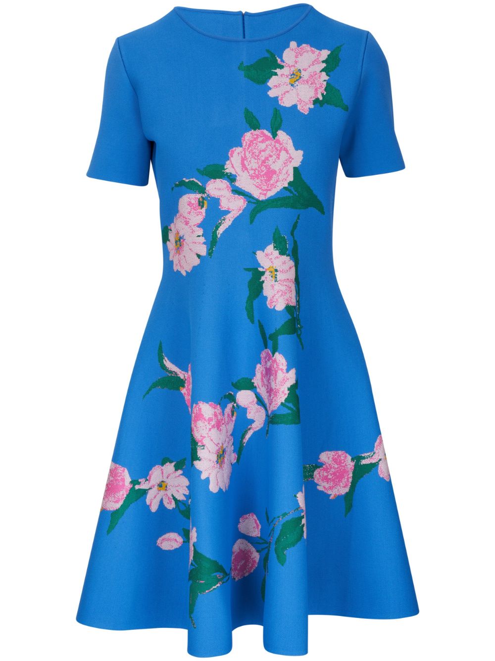 Carolina Herrera Peony Print Boat Neck Dress Farfetch 5600